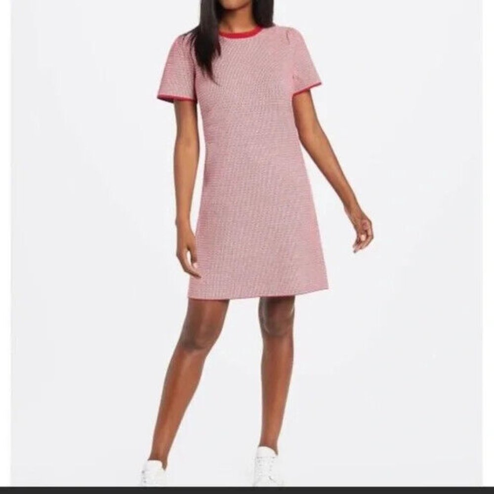 Draper James Dress S Textured Shift Sweater in Lipstick Red